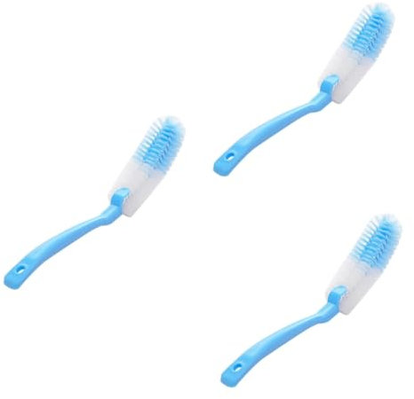 Didiseaon 3pcs Flexional Bottle Cleaning Brush Bottle Brush Cleaner for Deep Bottoms Reach Areas Random Color