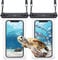 YOSH TPU Waterproof Phone Pouch with Wider Lanyard, 2-Pack Waterproof Phone Case Dry Bag for Beach for iPhone 16 15 14 Plus 13 12 11 Pro Max, Samsung S24 S23 S22 Ultra, Xiamo 14 Ultra up to 7.5