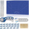 ZenXstore Schneidematte Komplett-Set mit allen Notwendigkeiten Nähzubehör & Zubehör Hobbymatte, Bastelmatte Schneidebrett hitzebeständig A1 schwarz oder A2 blau Dutch Quality Bastelmatte (Blau A2