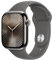 Apple Watch Series 10 (GPS + Cellular 42 mm) Smartwatch mit Titangehäuse in Natur und Sportarmband in Steingrau (M/L). Fitnesstracker, EKG App, Always-On Retina Display, Wasserschutz