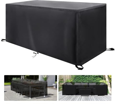 AIHNBF Gartenmöbel Abdeckung Winterfest, 140x90x110cm, Abdeckplane Wasserdicht für Outdoor, Wetterfest Schutzhülle Gartentisch, Staubfest, Abdeckhauben für Balkonmöbel Terrassenmöbel Gartenlounge