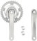 ZUKKA Guarnitura per bicicletta da 170 mm 38T per single/1/6/7/8 Speeds braccio in lega di alluminio per mountain bike, cambio quadrato, argento