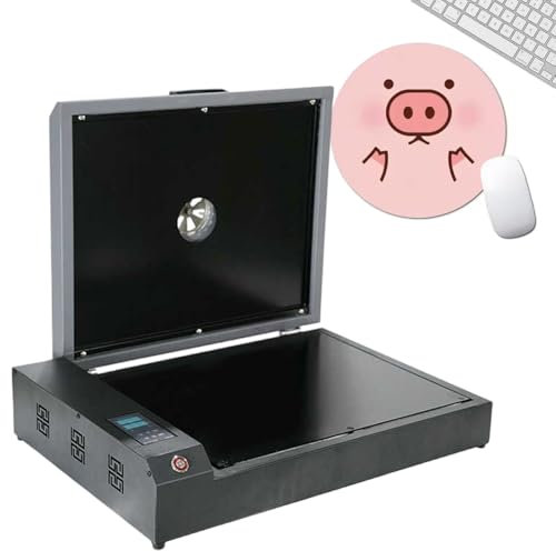 vnmudzeo Four De Bureau en Aluminium A3 DTF 999 S De Synchronisation, pour Les Ateliers De RéParation De Machines, Imprimante De Motifs De Masques Portables à Double Chauffage 930 W,220V