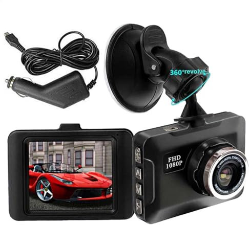 Cámara De Tablero, Grabadora De Conducción Full HD 1080P | Accesorios para Automóvil con Súper Visión Nocturna, Sensor G, Monitor De Estacionamiento, Grabación En Bucle, Detección De Movimiento