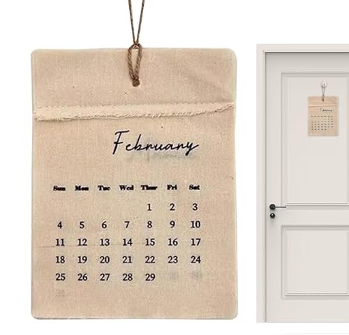 Qkbuza Lustiger 2025 Wandkalender, Jahr Kalender 2025, Volle Jahr Canvas Family Planer, Desktop -, Wandationen, retro ative Ornamente für Frauen Männer tägliche Zeitplan Notizen