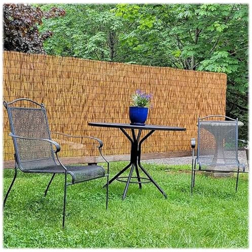Generisch Bambuszaun für Garten Bambusmatte Sichtschutz 100 120 130 140 150 160cm Höhe Gartenzaun Bambus Zaun teiler Schilfzaun mit Reißverschlüssen Balkon Hofdekoration(120cmx150cm)