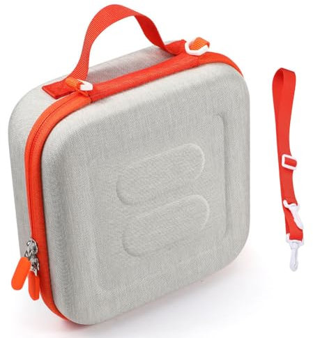 LYEAA Travel Case Waterproof for Yoto Mini Audio Music Player Carrying Organizer Bag Shockproof Hold Up To 20 Cards/Charging Cable for Children’s Speaker Plays Audiobook Cards (Grey L)