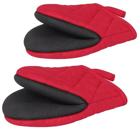 Praktische kurze kleine Küchenhandschuhe, Neopren, Entenschnabel-Handschuhe für sicheres Backen, Kochzubehör, Backhandschuhe