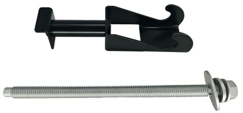 Gettimore Pour Fiat Ducato/Boxer/Relay Roue de secours Crochet et boulon, Support de coffre en métal noir, OEM 1311283080