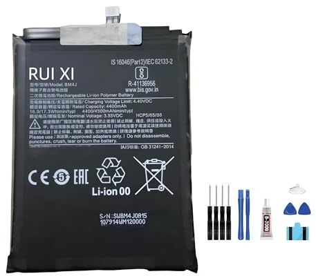 RUI XI Batteria compatibile per Redmi Note 8 Pro 4500mAh 3.85V BM4J Batteria