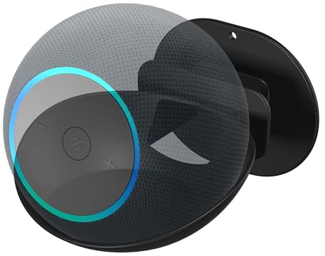 QenFree Portable Speaker Wall Mount Compatible with Echo Spot/Echo DotMax/Echo Dot/Echo Pop/Apple HomePod Mini/Google Nest Mini/Gen2 and Other Speakers-Black