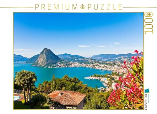 CALVENDO Puzzle Lugano am Luganer See | 1000 Teile Lege-Größe 64 x 48 cm Foto-Puzzle für glückliche Stunden