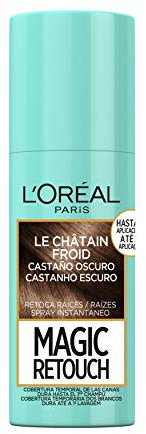 L'Oréal Paris Magic Retouch Spray Retoca Raices y Canas para Pelo Castaño Oscuro - 75 ml