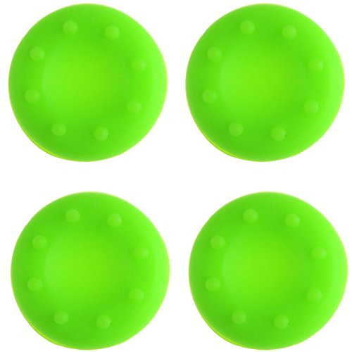 analogique en silicone Thumb Stick Grip Joystick Caps Cover pour PS4 PS3 Xbox 360 Xbox One contrôleurs de jeu (4 x Vert)