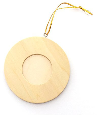 LWR CRAFTS Mini-Bilderrahmen aus Holz, rund, 12 Stück