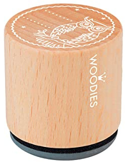 Woodies COLOP Holz-Stempel - Eule - Abdruckgröße 30 mm