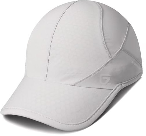 GADIEMKENSD Sport cap,Soft Brim Lightweight Waterproof Running Hat Breathable Baseball Cap Quick Dry Sport Caps Cooling Portable Sun Hats for Men Performance Workouts and Outdoor Activities Light Gray