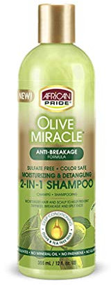 African Pride Olive Miracle Anti Breakage 2 in1 Shampoo and Conditioner 355ml