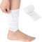 Élastique Bandage Manchon Genou Strapping Bande Sport Compression Jambe Protection Cuisse Protection Genouillere Wraps Pour Homme Femme (Blanc)