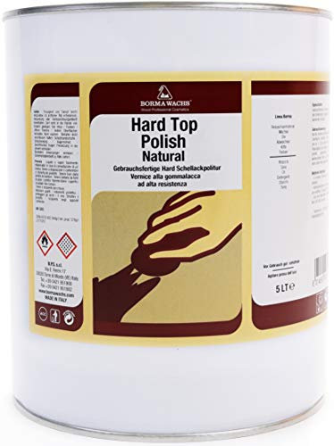 HARD TOP Polish Nitro-Schellack Theken und Tischplatten Lack Extra hart und widerstandsfähig 5 Liter