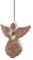 Thankgoods Rindenengel mit Herz hängend - Natürliche Dekoration aus Holz und Edelstahl für Weihnachten
