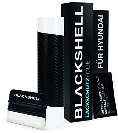 Blackshell® Ladekantenschutz Folie passend für Hyundai i30 CW (Kombi) | Typ PD | Bj. ab 2017 Carbon Glanz - passgenauer Stoßstangenschutz inkl. Set für Folierung