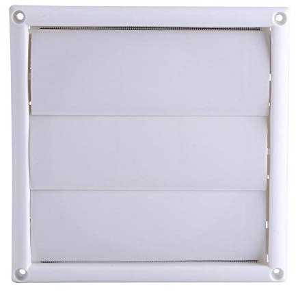 Nimoa Rejilla de Ventilación, Ventilación Pared Cubierta Aire Plástico 3 Aletas Conducto con Red (20 * 20 cm)