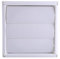 Nimoa Rejilla de Ventilación, Ventilación Pared Cubierta Aire Plástico 3 Aletas Conducto con Red (20 * 20 cm)