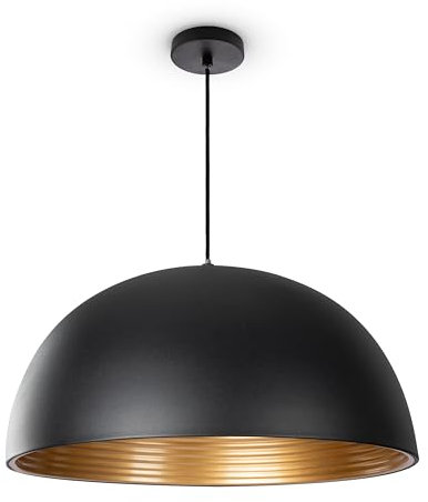 Paco Home Industrielle Hängelampe Deckenlampe Vintage Pendelleuchte Alluminium Kronleuchter Ø40,5cm Esszimmer Küche Esstisch 1,5m Textilkabel E27