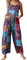 Acrawnni Women's Dungarees Vintage Floral Printed Loose Casual Baggy Sleeveless Overall Long Jumpsuit Playsuit Trousers Pants Romper