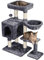 Yaheetech Árbol Rascador para Gatos 80x39.5x96 cm Torre para Gatos Juguete de Gatos de Sisal con Nidos y Hamaca Gris Oscuro