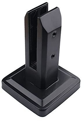 Pince de verre de piscine noire, pince de clôture d'escalier en verre en acier inoxydable 304, pince de verre debout pour escalier de sol de piscine de balcon de plancher (4pcs)