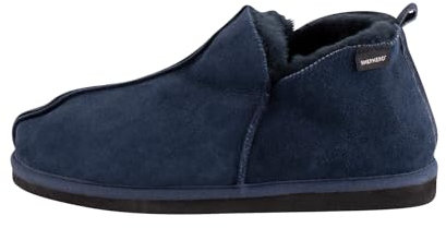 Shepherd of Sweden - Anton Sheepskin Slippers - Men - 100% Real Sheepskin - Comfort - Soft and Warm - Fluffy - Dark navy - 10 UK