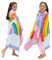 BANGSAUR Kinder-Strandtuch mit Kapuze, 100% Baumwolle, weich und saugfähig, Badetuch, Badetuch, Überzieher für Jungen und Mädchen, extra Größe: 127×76cm (Regenbogen-Einhorn N)