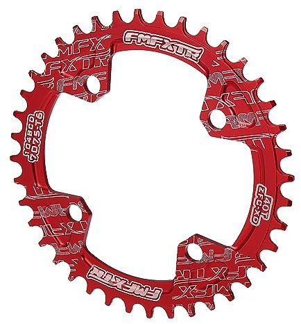 X AUTOHAUX 104 BCD Fahrrad Kettenblatt 40T Breiter Einziger Kettenring für Rennrad Mountainbike BMX MTB Rot