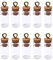 10 PCS Small Glass Bottles With Cork Lids, Mini Stoppers Snuff Kit 1ml Empty Spell Jars Miniature Potion Bottles Small Message Tiny Wishing for DIY Crafts Decoration
