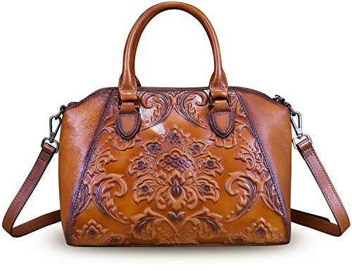 Schultertasche aus echtem Leder mit Tragegriff für Damen, handgefertigt, Vintage-Hobo-Umhängetasche, Handtasche, braun