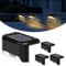 Afaneep Solarlampen für Außen Garten, 4 Stück Wasserdichte Solar Lampe für Garten Dekoration Solar Zaunbeleuchtung, LED Gartenlampen Solarleuchten für Hof, Garten, Stufen und Treppen - LED Warmweiß