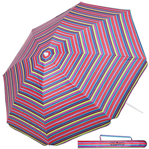 Kingsleeve Parasol inclinable Parasol de Jardin avec Protection UV50+ Parasol de Plage réglable 200 cm Multicolore