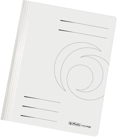 Herlitz Schnellhefter A4 Karton gefaltet (25 x Weiß)
