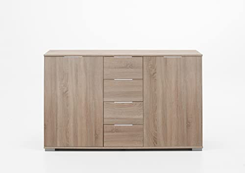möbelando Kombikommode >Easy Plus< (BxHxT: 130x83x41 cm) in Eiche-Sägerau