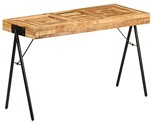 Gecheer Gartentisch Massivholz 118 x 50 x 75 cm Esstisch Tisch Vintage für Garten Balkon Terrasse Hof