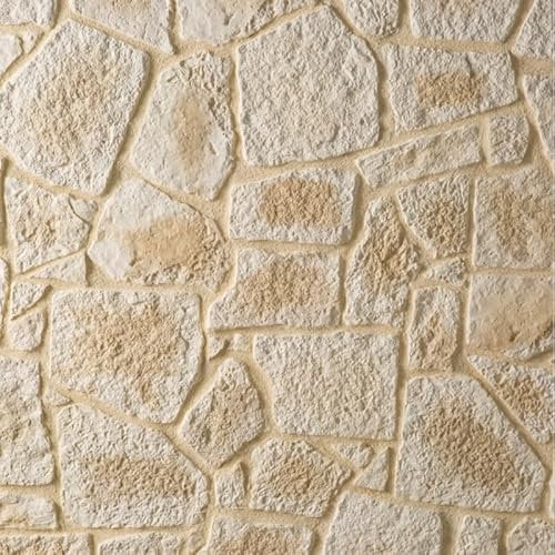 Parement imitation pierre beige béton 1 m2