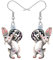 DOWAY Cute Ostereier Kaninchen Ohrringe Acryl Osterhase Dangle Schmuck Geschenke für Damen Mädchen lustig Ostern Deko (Wolke)