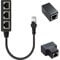 OHSN Lan Splitter 1 auf 3 Lan Verteiler 1 auf 2 Adapter Ethernet Lan Kabel Adapter 1 zu 2 Rj45 Netzwerk Verbinder Mehrfachstecker Netzwerkkabel y Port Erweiterung Ethernet Cat5, Cat6, Cat7