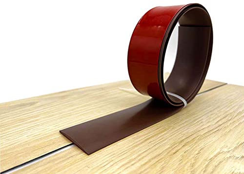 Übergangsleiste Selbstklebend,2m x 4 cm Profil Vinyl Übergangsleiste Bodenbelag Schwelle Übergang Streifen Fußboden Spalt Verbindungs für Türschwelle (Braun(2M))