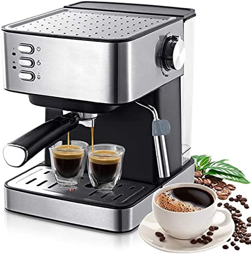 Traditional Pump Espresso Machine with Foaming Milk Wand,15 Bars Espresso Coffee Maker,1.6L Removable Water Tank Coffee Machine