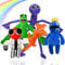 wiztex Rain Bow Friends Kuscheltiere - Animierte Stuffed Animals - Waschbares Kopfkissen Plüschtiere - Hacki Backi Plush Toys Geschenk für Halloween und Weihnachten (5er Set)