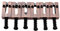 Guyker Messing-Rollsättel, 10,8 mm, Gitarren-Tremolo-Brückensättel, kompatibel mit Strat ST E-Gitarre, Ersatzteile, Zubehör (6 Stück, Bronze)