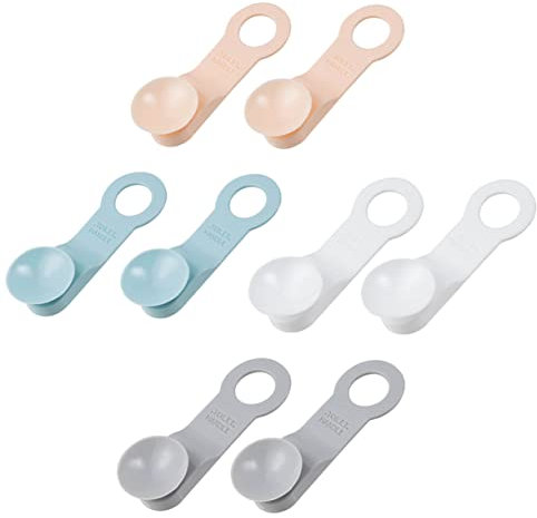 DOITOOL Toilettensitz Lifter 4 Paar Langlebige Kunststoff Toilettendeckelheber Weiß Grau Pink Blau Hygienisch Für Zuhause Und Hotel